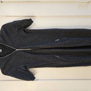 Vintage Half Zip Gray Sweater Dress